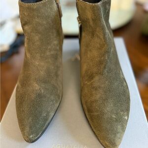 Aquatalia Women's Olive Suede Ankle Booties